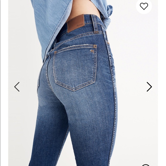 Madewell 10” High Rise Button Drop Hem Skinny Jean - Picture 4 of 4